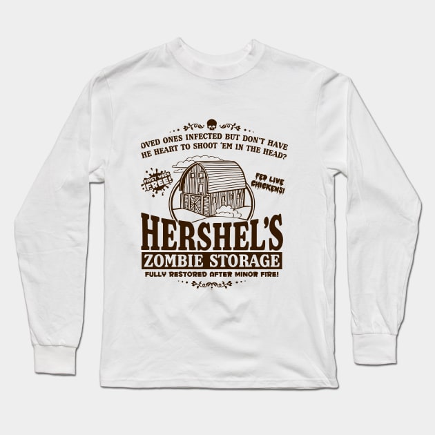 Hershel's Zombie Storage Long Sleeve T-Shirt by silvianuri021